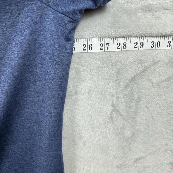 Callaway 1/4 Zip Golf Polo Shirt Men Size 2X Heathered Blue Short Sleeve Stretch - Picture 8 of 9